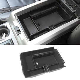 VESUL - Caja de almacenamiento para reposabrazos de consola central compatible con Ford F-150 F150 2011 2012 2013 2014 ABS bandeja de inserción organizador de guantes, palet