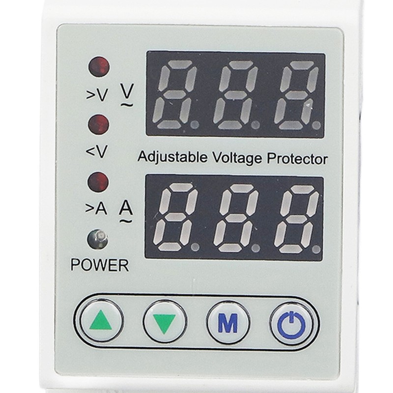 Digital Display 2P Voltage Protector Automatic Reset Under Over Voltage