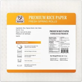 52USA Square Rice Paper, 1 Pack, White Rice Paper Wrappers, Fresh Spring Roll