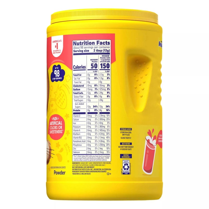 Nesquik 3 PACK - Nesquik Strawberry Powder Drink Mix 41.9