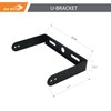 Run Bison Black U-Bracket for LED UFO High Bay Light,