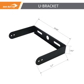 Run Bison Black U-Bracket for LED UFO High Bay Light, Cold-Rolled Sheet, LED Lights Accessories, Mounting Bracket with Screws (2)