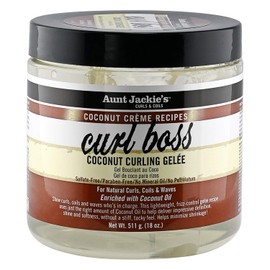 Aunt Jackie's Coconut Crème Recipes Curl Boss Coconut Curling Hair Gel for Natural Curls, Coils and Waves, 18 oz#