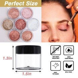 20 ml/ 0.7 oz Round Pot Jars 120PCS Sample Containers Lip Scrub Containers Plastic Cosmetic Containers with Lid for Lip Scrub, Body Butters, Cream, Slime, Craft Storage