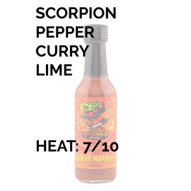 Ninja Napalm By The Pepper Ninja Hot Sauce, Mild Hot Sauce With Flavors Of Scorpion Peppers, Onion & Lime Juice, Made With All Natural Ingredients, 5 fl oz Bottle (1-Pack)