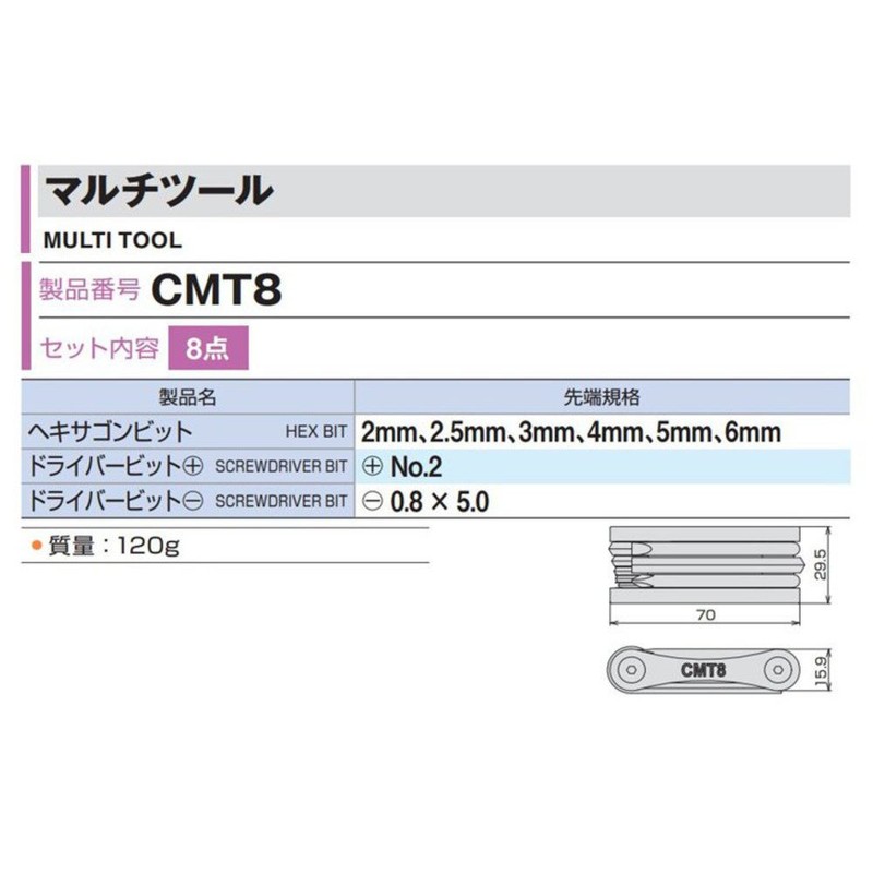 Tone CMT8 8-in-1 Multi-Tool Kit, Black