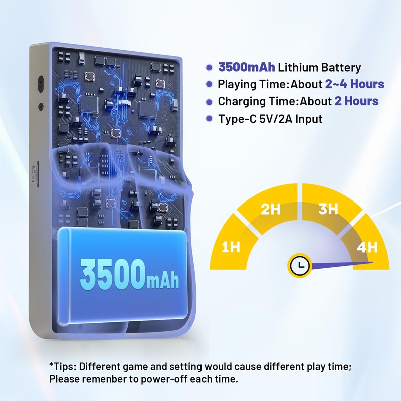 kinhank Retro Handheld Game Console, Supports 9000+ Games, Equipped with