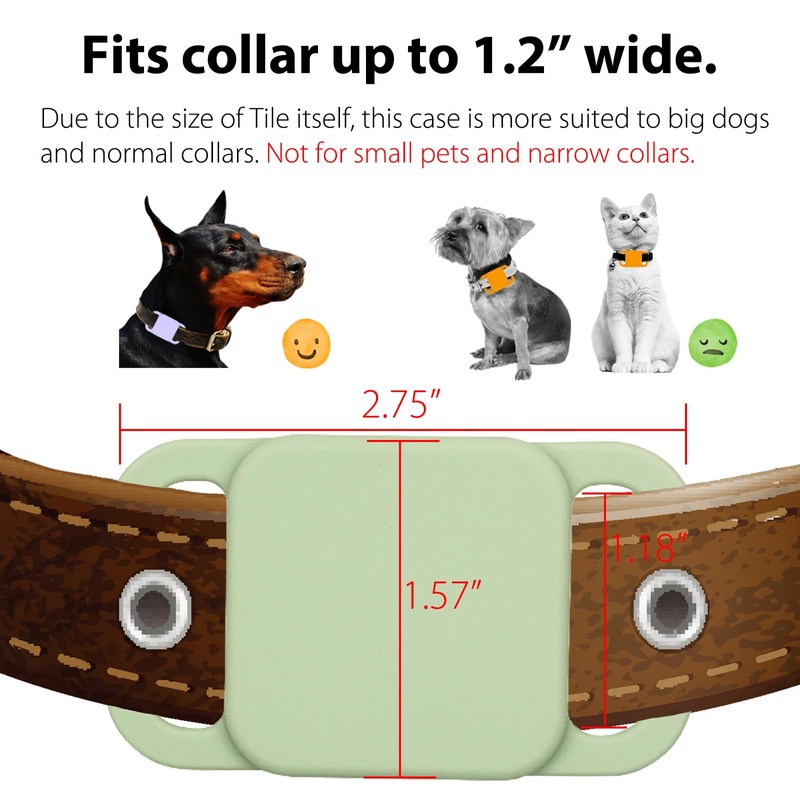 Silicone Tile Dog Collar Holder for Tile Mate 2020 &