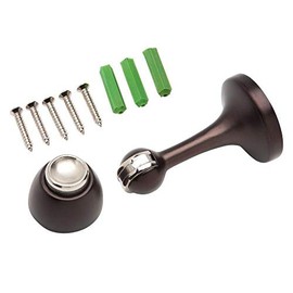 Magnetic Door Stop 3in. Catch Protects and Holds Premium-Grade (1-Pack, Oil-Rubbed Bronze)