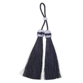 Tough 1 Royal King Double Horsehair Tassel, Black, 3 14" Tassel, 5 1/2" Total Length
