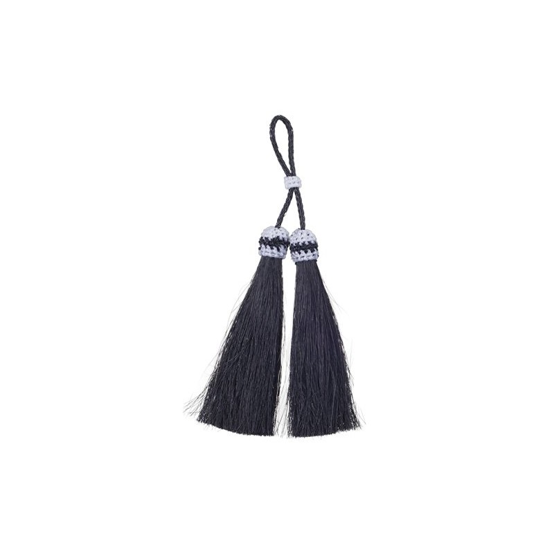 Tough 1 Royal King Double Horsehair Tassel, Black, 3 14"