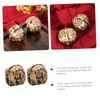 NOLITOY Chinese Decorative Hand Exercise Balls Brass Walnut Handballs Small