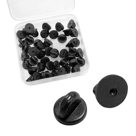 Quacc 50 PCS PVC Rubber Backings for Pins, Replacement Lapel Pin Badge Backs Holders Keepers for Replacement Uniform Enamel Badge