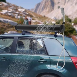 PIAOCAIYIN Pressurized Water Tank, 20L/5.28gal Portable Water Tank for Camping Roof Rack Mount Road Shower, for Suvs, Sedans, Rvs, Trucks (20L/5.28gal)