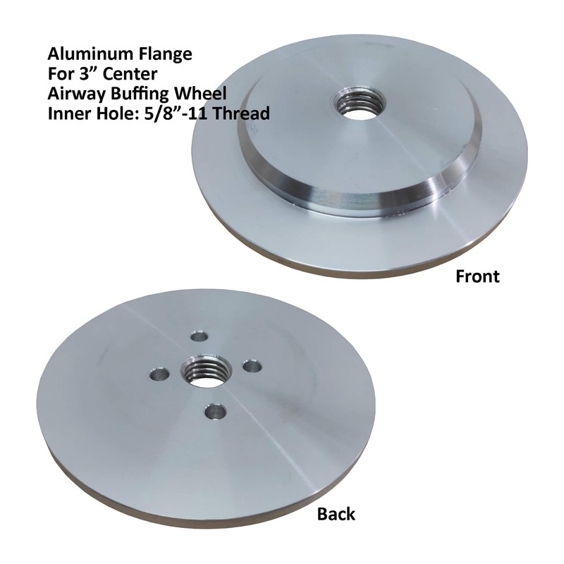 3" Aluminum Safety Flanges Kit for Airway Buffing Wheels, for