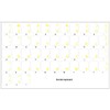 Dvorak Simplified New Keyboard Decals with Yellow Lettering ON Transparent