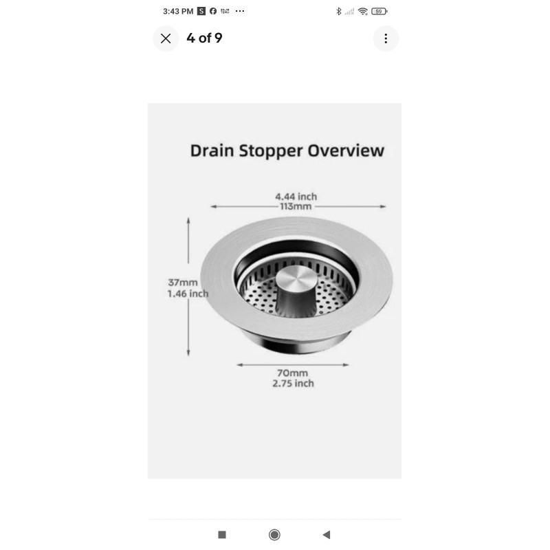 hibbent Stainless Steel 3 in 1 Kitchen Sink Drain Strainer