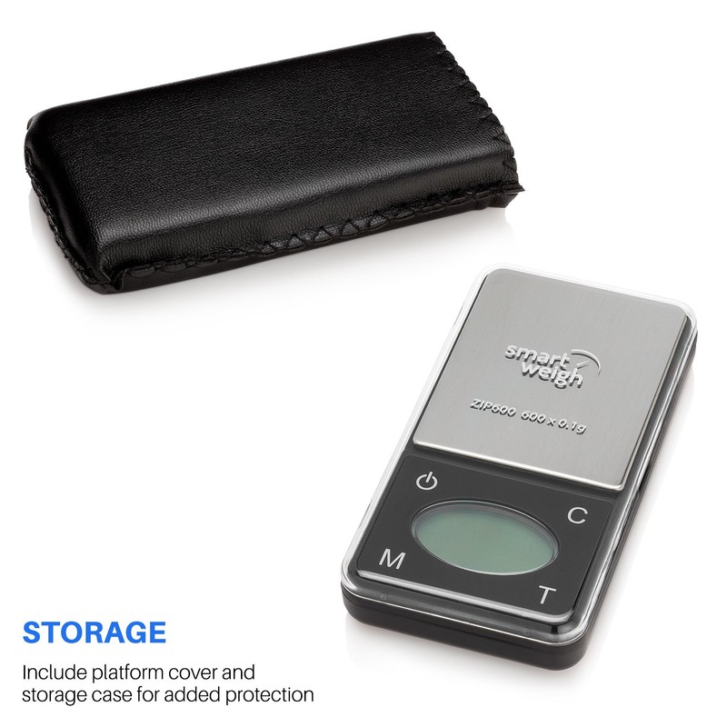 Smart Weigh ZIP600 Ultra Slim Digital Pocket Scale 600g by