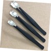 COHEALI 3pcs Stainless Steel Stamp Tweezers Precision Eyelash Assistant for