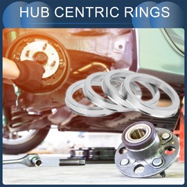 INFINAUTO Hub Centric Rings, 59.1mm ID to 73.1mm OD Vehicle Wheel Hubrings Aluminum Alloy, 4 Pcs