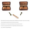 AMANCY Manly Black Brown Crocodile Pattern Leather Travel Cedar Wood