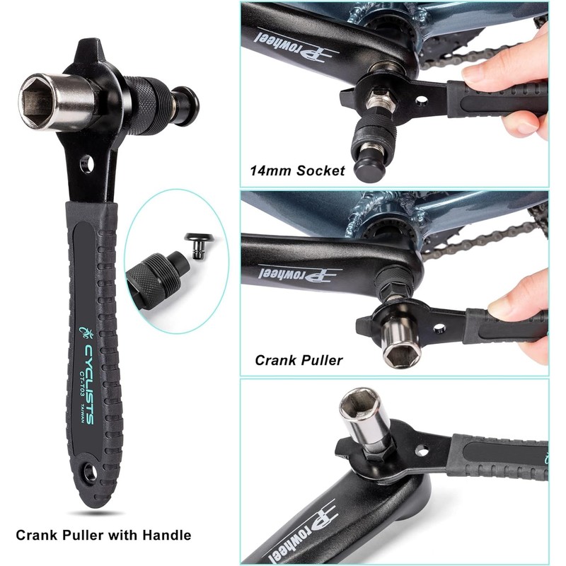cyclists Bicycle Crank Puller for Square Thread Crankset or ISIS