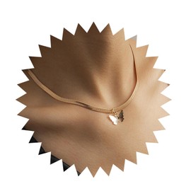 Wendalern Gold Butterfly Choker Necklace Flat Snake Chain Necklace Dainty Butterfly Herringbone Necklace Tiny Butterfly Pendant Herringbone Chain Necklace Jewelry for Women Girls