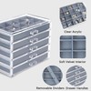KAMIER Earring Holder Organizer Box with 5 Drawers, Clear Acrylic