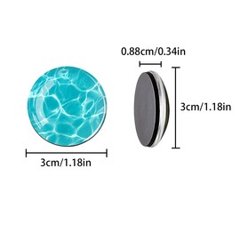 Fridge Magnet, 10 PCS Ocean Crystal Glass Magnetic Fridge Magnet for Kitchen, Office, Whiteboard (1.2 Inch/ 30mm)