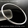 Bangle Real 18k White Gold Filled Solid Ladies Statement Cuff