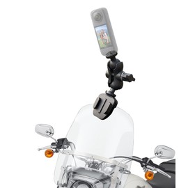 Fotoleey Camera Motorcycle Mount Compatible with Insta360 X5, X4, X3, X2, One RS, Ace Pro, GoPro Hero 12 Motorbike Windshield Camera Mount