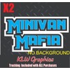 Minivan Mafia LIght Blue Black White Full Color Vinyl Decal