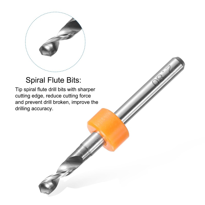 sourcing map PCB Drill Bits 2.8mm Tungsten Carbide Rotary Tool