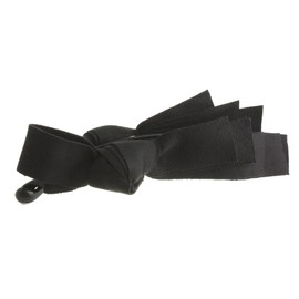 VINGTAINE H-895-BK Suede Asymmetric Ribbon Banana Clip Hair Clip Hair Accessory Black