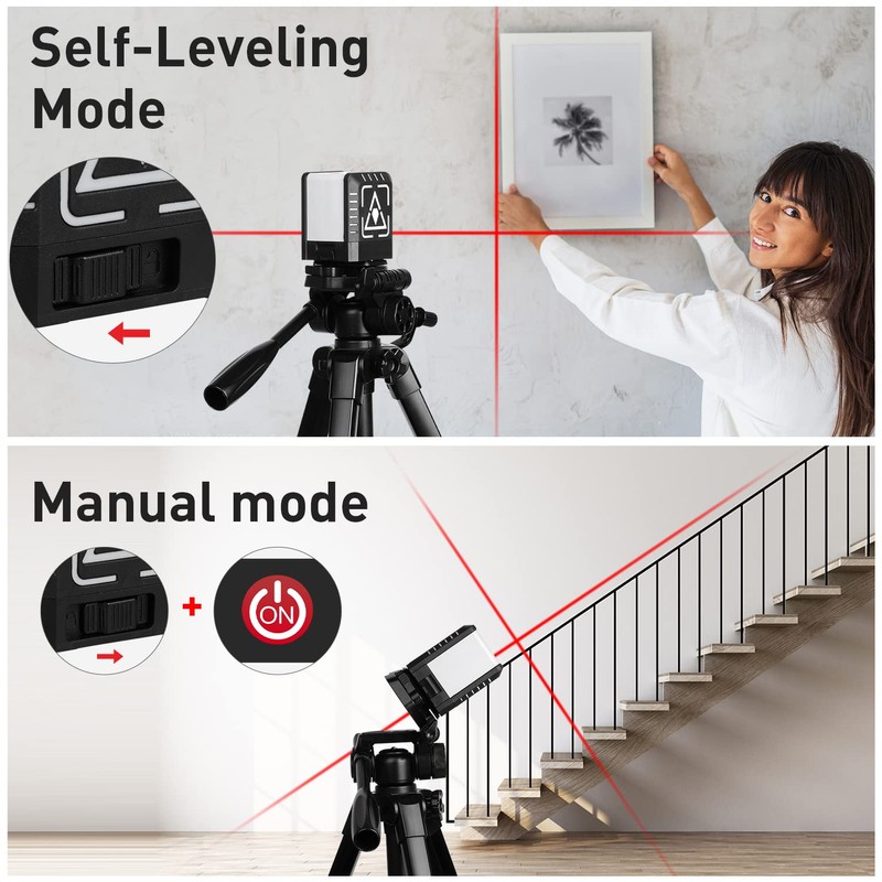Laser Level 50 Feet, LEERCHUANG Self Leveling Laser Level for