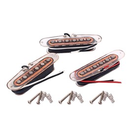 LuDa Alnico V Single Coil Pickup Set of 3 ST Style Guitar in SSS Black Color