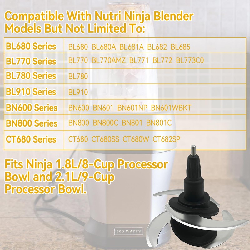 SYWAN Blender 4 Blade Replacement for Ninja 64oz 72oz Food