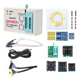 Sudemota EZP2023+ High-Speed SPI Flash Programmer Full Set + 12 Adapters Support 24/25/93/95 EEPROM Bios 25T80 Burning Offline Copy