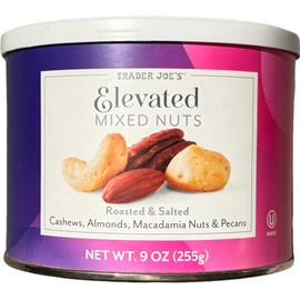 Trader Joe's Elevated Mixed Nuts, Roasted & Salted Cashews, Almonds, Macadamia Nuts & Pecans (9 oz)