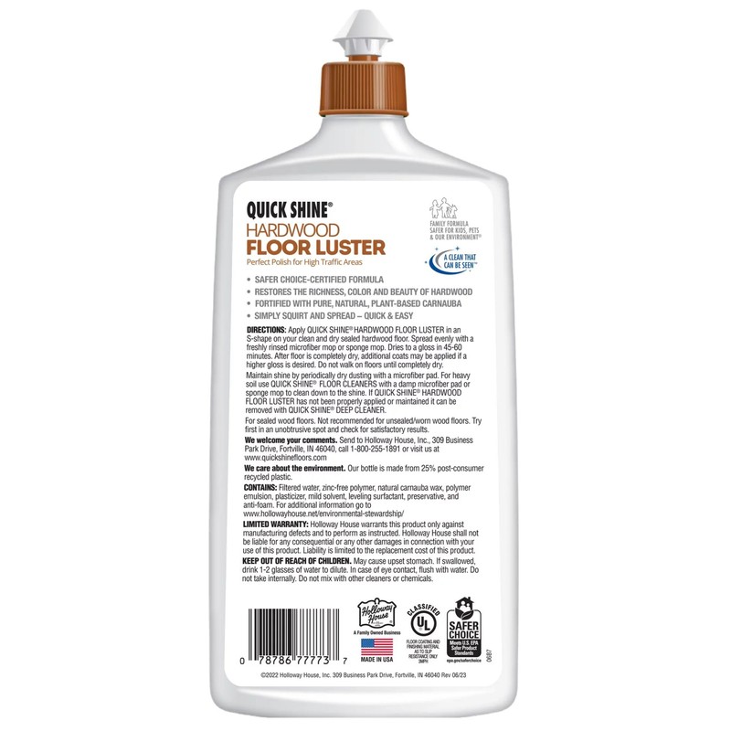 Quick Shine Hardwood Floor Cleaner, 27-oz. (Pack of 4)