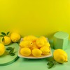 Fxieng 6 Pcs Yellow Mini Lemon Decor Fake Fruit Home