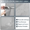 N&Y HOME 60 Inch Waffle Weave Shower Curtain with Snap-in