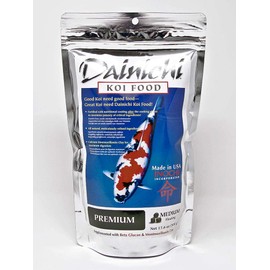 Dainichi Koi Fish Food, Premium 1.1 lbs - Medium Floating Pellets (5.5 mm) for Koi, Goldfish and Other Pond Fish. Enhances Color, High Protein Diet
