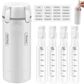 4-in-1 Travel Dispenser for Filling, 4-in-1 Refillable Travel Bottle Dispenser, Refillable Travel Bottles for Toiletries, Portable Travel Pump Bottle, Reusable Travel Dispenser for Travel