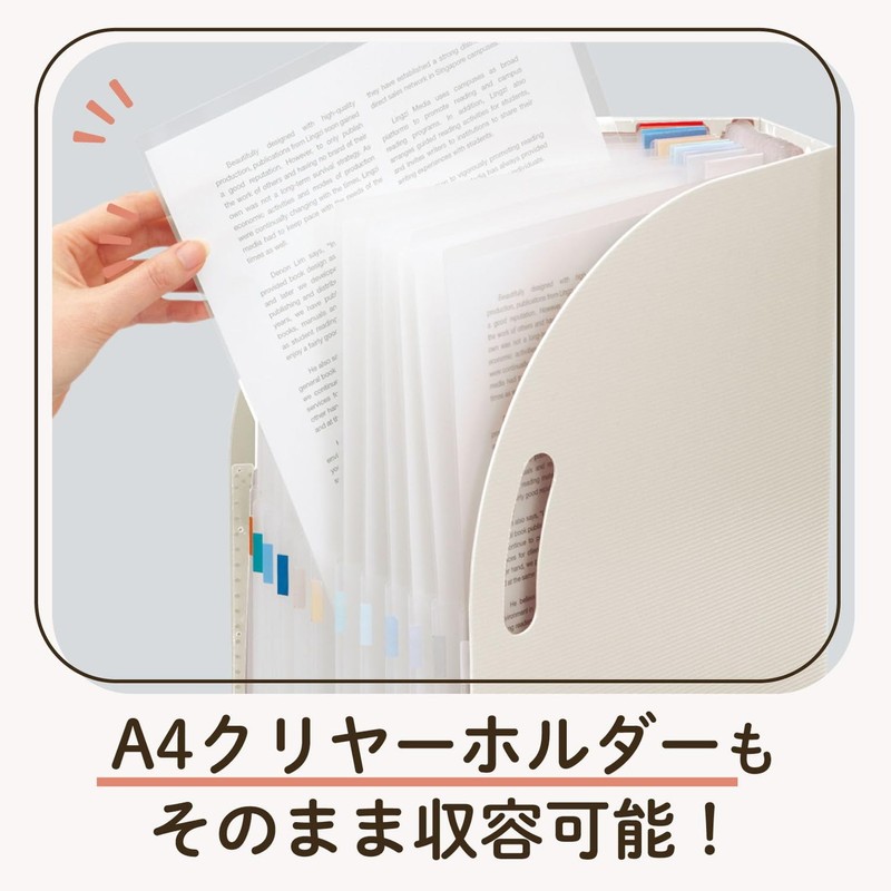 Lihit Lab F7690-0 Document Box, A4, Vertical, White
