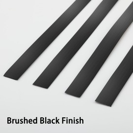 Gaahing Brushed Metal Trim, Peel and Stick Stainless Steel Wall Molding for Fireplace, Mirror Frame, Furniture and Home Decoration, 16.4 ft x 0.8 in