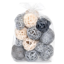 ANDALUCA Decorative Balls Bag Bowl Filler Home Decor (Silver)