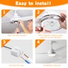 24w 6.2-Inch Ceiling Fan LED Light Replacement, Dimmable LED Retrofit