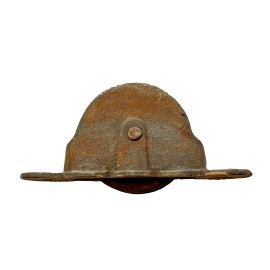 Window Sash Pulley Victorian Cast Iron Base with Metal Wheels 4"Wx2"Hx1"D