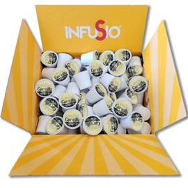 InfuSio Coffee Pods 96 Count Carajillo Flavored Medium Roast Single serve Coffee pods for Keurig K Cups Brewers - InfuSio Premium Roasted Keurig 2.0 Compatible